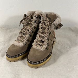 SeeByChloé Eileen ankle booties, shearling-trimmed, size 40